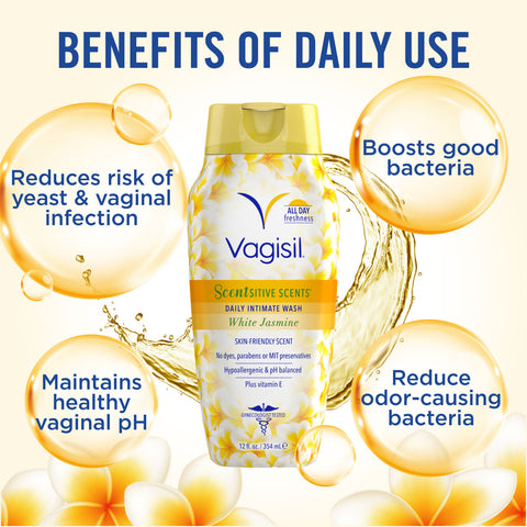 Scentsitive Scents Daily Intimate Wash White Jasmine 354ml